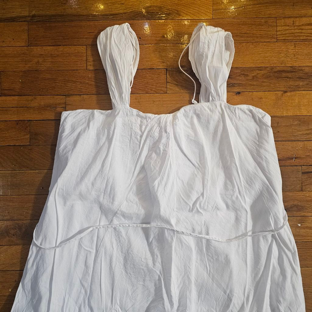 Vince White Linen Blend Maxi Dress Women's Extra Large - Picture 2 of 7